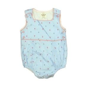 The Oaks Boys Blue Anchors Romper size: 9 Months